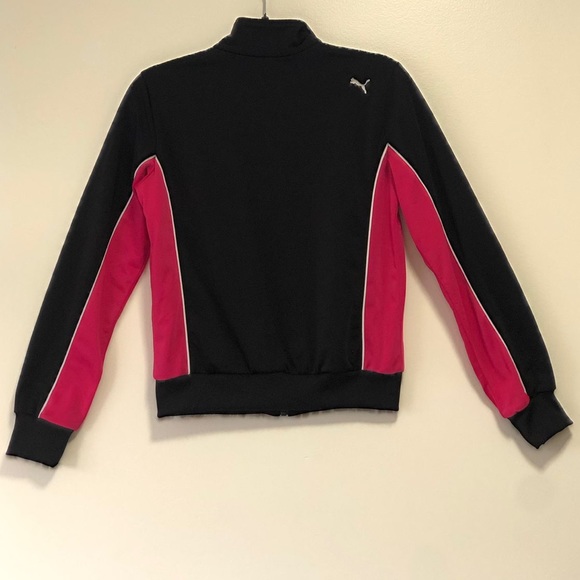 Puma, Black and Pink, track jacket, size XS, two pockets, long sleeves. - Picture 4 of 6